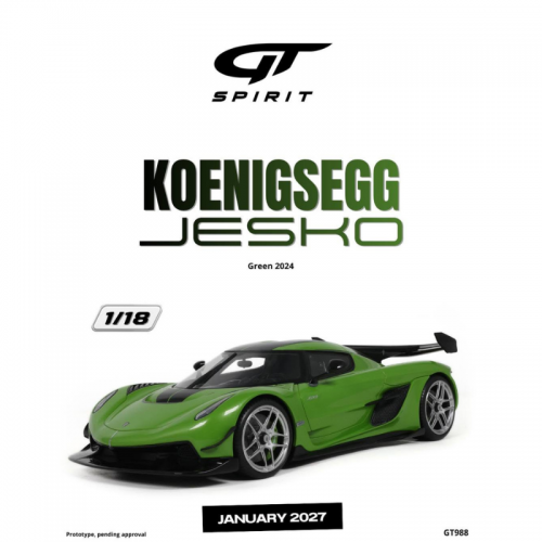 Macheta Macheta Koenigsegg Jesko — verde, scara 1:18, scara 1:18